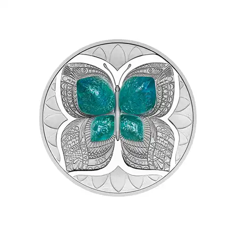 Ag Crystal coin, Motýl 2024 proof