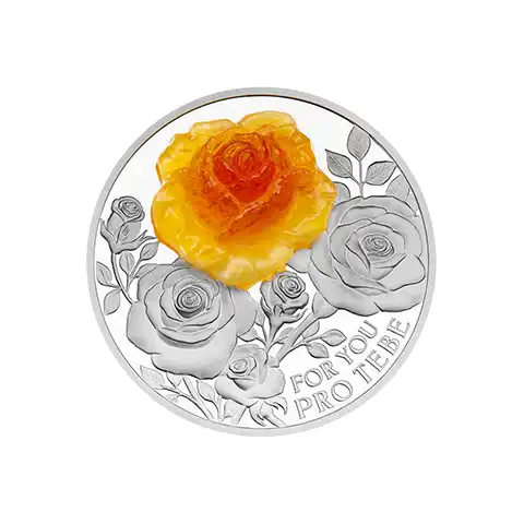 Ag Crystal coin, Květina 2024 proof